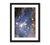 Artery8 Hubble Space Telescope Image Trumpler 14 Large Luminous Blue Stellar Cluster In Milky Way Starbirth Region With Small Dark Knot Gas Laced With Dust Artwork Framed Wall Art Print 18X24 Inch