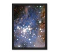 Artery8 Hubble Space Telescope Image Trumpler 14 Large Luminous Blue Stellar Cluster In Milky Way Starbirth Region With Small Dark Knot Gas Laced With Dust Artwork Framed Wall Art Print 18X24 Inch