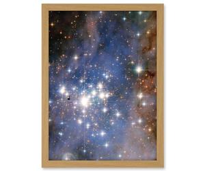 Artery8 Hubble Space Telescope Image Trumpler 14 Large Luminous Blue Stellar Cluster In Milky Way Starbirth Region With Small Dark Knot Gas Laced With Dust Artwork Framed A3 Wall Art Print