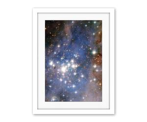 Artery8 Hubble Space Telescope Image Trumpler 14 Large Luminous Blue Stellar Cluster In Milky Way Starbirth Region With Small Dark Knot Gas Laced With Dust Artwork Framed Wall Art Print 18X24 Inch