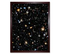 Artery8 Hubble Space Telescope Image Ultra Deep Field 2014 Ultraviolet Composite Separate Exposures Observations Distant Galaxies Primitive Stages Art Print Framed Poster Wall Decor 12x16 inch