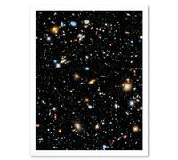 Artery8 Hubble Space Telescope Image Ultra Deep Field 2014 Ultraviolet Composite Separate Exposures Observations Distant Galaxies Primitive Stages Art Print Framed Poster Wall Decor 12x16 inch