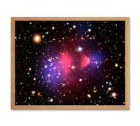 Artery8 Hubble Space Telescope Image Visible-Light X-Ray Composite Image Galaxy Cluster 1E 0657-556 Created Dark Matter Clumps Blue & Pink Gas Artery8 Beige A4