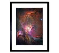 Artery8 Hubble Space Telescope Orion Nebula Home Decor 12X16" Framed Wall Art Print