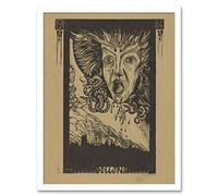 Artery8 Huib Luns Bellona Roman Goddess War Face Snake Art Print Framed Poster Wall Decor 12x16 inch