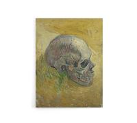 Artery8 Human Skull Study in Yellow Van Gogh Vintage Canvas Wall Art | Size: W18" x H24" Artery8 Yellow W18" x H24"
