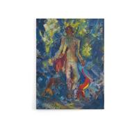 Artery8 Huntsman With Two Dogs Arnold Weisz Kubincan Canvas Wall Art in Blue | Size: W18" x H24" Artery8 Blue W18" x H24"