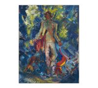 Artery8 Huntsman With Two Dogs Arnold Weisz Kubincan Wall Art Poster Print in Blue | Size: W12" x H16" Artery8 Blue W12" x H16"