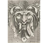 Artery8 Huys 1555 Decorative Ornamental Mask Design Engraving Large Wall Art Poster Print Thick Paper 18X24 Inch