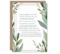 Artery8 I am a Sinner Charles Spurgeon Quote Green Religious Birthday Card Artery8 Green