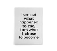 Artery8 I Am Not What Happened To Me Bold Inspirational Canvas Wall Art Print in White | Size: W12" x H16" Artery8 White W12" x H16"