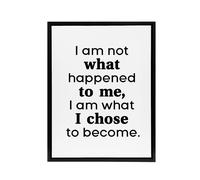 Artery8 I Am Not What Happened To Me Bold Inspirational Framed Canvas Art in White | Size: W24" x H32" Artery8 White W24" x H32"