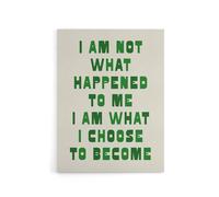 Artery8 I Am What I Choose To Become Bold Inspirational Canvas Wall Art Print in Green | Size: W24" x H32" Artery8 Green W24" x H32"