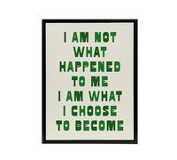 Artery8 I Am What I Choose To Become Bold Inspirational Framed Canvas Art in Green | Size: W24" x H32" Artery8 Green W24" x H32"