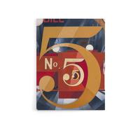 Artery8 I Saw the Figure 5 in Gold Charles Demuth Canvas Wall Art Print in Blue | Size: W12" x H16" Artery8 Blue W12" x H16"