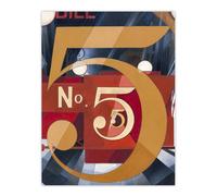 Artery8 I Saw the Figure 5 in Gold Charles Demuth Wall Art Poster Print in Blue | Size: W24" x H32" Artery8 Blue W24" x H32"