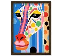 Artery8 I Woke Up Like This Giraffe Henri Matisse Style Artwork Vibrant Abstract Portrait Artwork Framed Wall Art Print A4