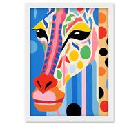 Artery8 I Woke Up Like This Giraffe Henri Matisse Style Artwork Vibrant Abstract Portrait Artwork Framed Wall Art Print A4