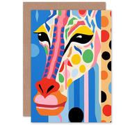 Artery8 I Woke Up Like This Giraffe Henri Matisse Style Birthday Greeting Card Artery8 Multicolor