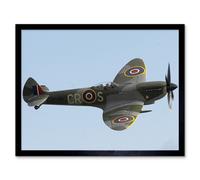 Artery8 Iliff Chowells Military Uk Raf Spitfire Fighter Plane Framed Wall Art Print