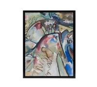 Artery8 Improvisation 21A Abstract Landscape Kandinsky Framed Canvas Wall Art | Size: W18" x H24" Artery8 Multicolor W18" x H24"