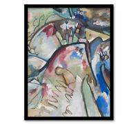 Artery8 Improvisation 21A Abstract Landscape Kandinsky Framed Wall Art Print | Size: A4 Artery8 Multicolor A4