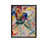 Artery8 Improvisation 35 Colourful Abstract Kandinsky Framed Canvas Wall Art | Size: W18" x H24" Artery8 Multicolor W18" x H24"