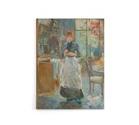 Artery8 In the Dining Room Oil Painting Morisot Canvas Wall Art | Size: W24" x H32" Artery8 Multicolor W24" x H32"
