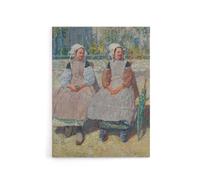 Artery8 In the Sunlight Portrait Hassam Canvas Wall Art Print | Size: W12" x H16" Artery8 Multicolor W12" x H16"