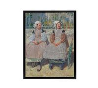 Artery8 In the Sunlight Portrait Hassam Framed Canvas Wall Art Print | Size: W24" x H32" Artery8 Multicolor W24" x H32"