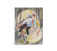 Artery8 In Vaudeville The Bicycle Rider Demuth Canvas Wall Art Print | Size: W12" x H16" Artery8 Multicolor W12" x H16"