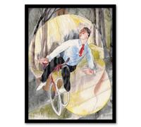 Artery8 In Vaudeville The Bicycle Rider Demuth Framed Wall Art Print | Size: A4 Artery8 Multicolor A4