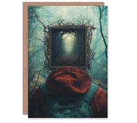 Artery8 Greeting Card Inception Deception Path Choice Conceptual Art Blank For Him Or Her Art Birthday Card