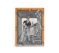 Artery8 Industrial Number Worker Canvas Wall Art Print Edward Penfield in Orange | Size: W24" x H32" Artery8 Orange W24" x H32"