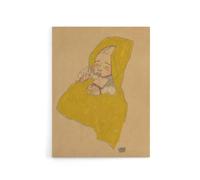 Artery8 Infant Portrait in a Changing Pad Schiele Canvas Wall Art Print in Beige | Size: W12" x H16" Artery8 Beige W12" x H16"