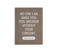 Artery8 Inspirational Quote Eleanor Roosevelt Canvas Wall Art Print in Brown | Size: W12" x H16" Artery8 Brown W12" x H16"