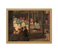 Artery8 Isaac Israels Clothing Shop Window Picture Artwork Framed Wall Art Print 18X24 Inch