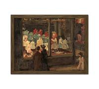 Artery8 Isaac Israels Clothing Shop Window Picture Artwork Framed Wall Art Print 18X24 Inch