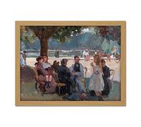 Artery8 Isaac Israels In The Bois De Boulogne Near Paris Artwork Framed Wall Art Print 18X24 Inch