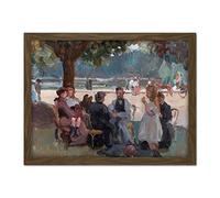 Artery8 Isaac Israels In The Bois De Boulogne Near Paris Artwork Framed Wall Art Print 18X24 Inch
