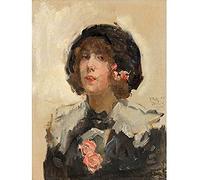 Artery8 Isaac Israels Portrait Of A Woman Painting Art Print Canvas Premium Wall Decor Poster Mural