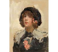 Artery8 Isaac Israels Portrait Of A Woman Painting Unframed Wall Art Print Poster Home Decor Premium
