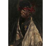 Artery8 Isaac Israels Portrait Of A Wounded Knil Soldier Large Wall Art Poster Print Thick Paper 18X24 Inch