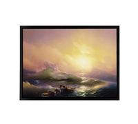 Artery8 Ivan Aivazovsky The Ninth Wave Framed Canvas Wall Art Print | Size: W18" x H24" Artery8 Multicolor W18" x H24"
