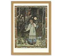 Artery8 Ivan Bilibin Illustration Fairy Tale Vasilisa Beautiful 1990 Artwork Framed Wall Art Print A4