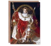 Artery8 J A D Ingres Napoleon I on His Imperial Throne Blank Art Greeting Card