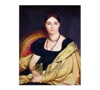 Artery8 J A D Ingres Portrait of Madame Duvaucey Wall Art Print | Size: W18" x H24" Artery8 Multicolor W18" x H24"