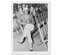 Jack Johnson Boxer Cigar Icon A4 Artwork Framed Wall Art Print Artery8 White One Size