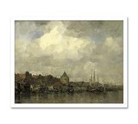 Artery8 Jacob Maris The Schreierstoren On Outside Painting Art Print Framed Poster Wall Decor 12x16 inch