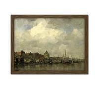 Artery8 Jacob Maris The Schreierstoren On Outside Painting Artwork Framed Wall Art Print 18X24 Inch